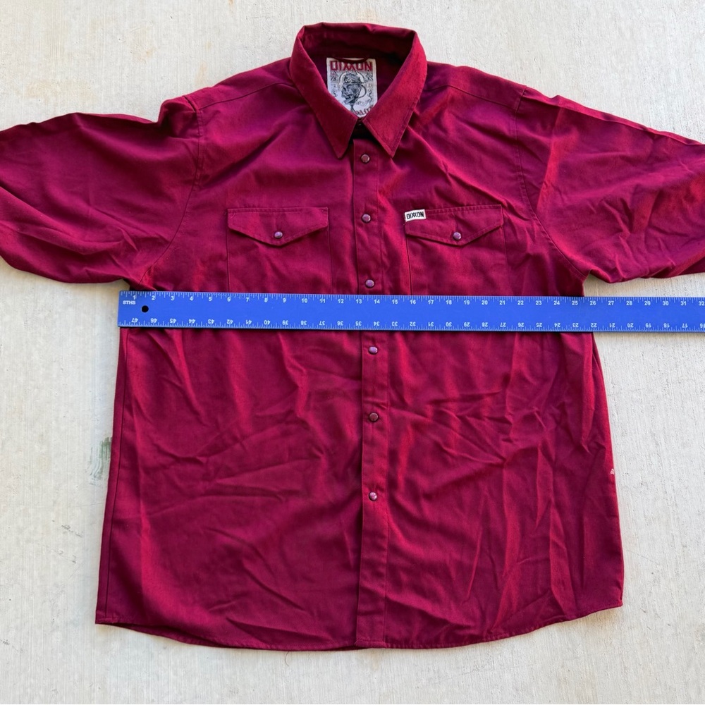 Dixxon Flannel Co Men’s Shirt Size 2XL Bordeaux Pearl Snap Burgundy - Picture 6 of 7